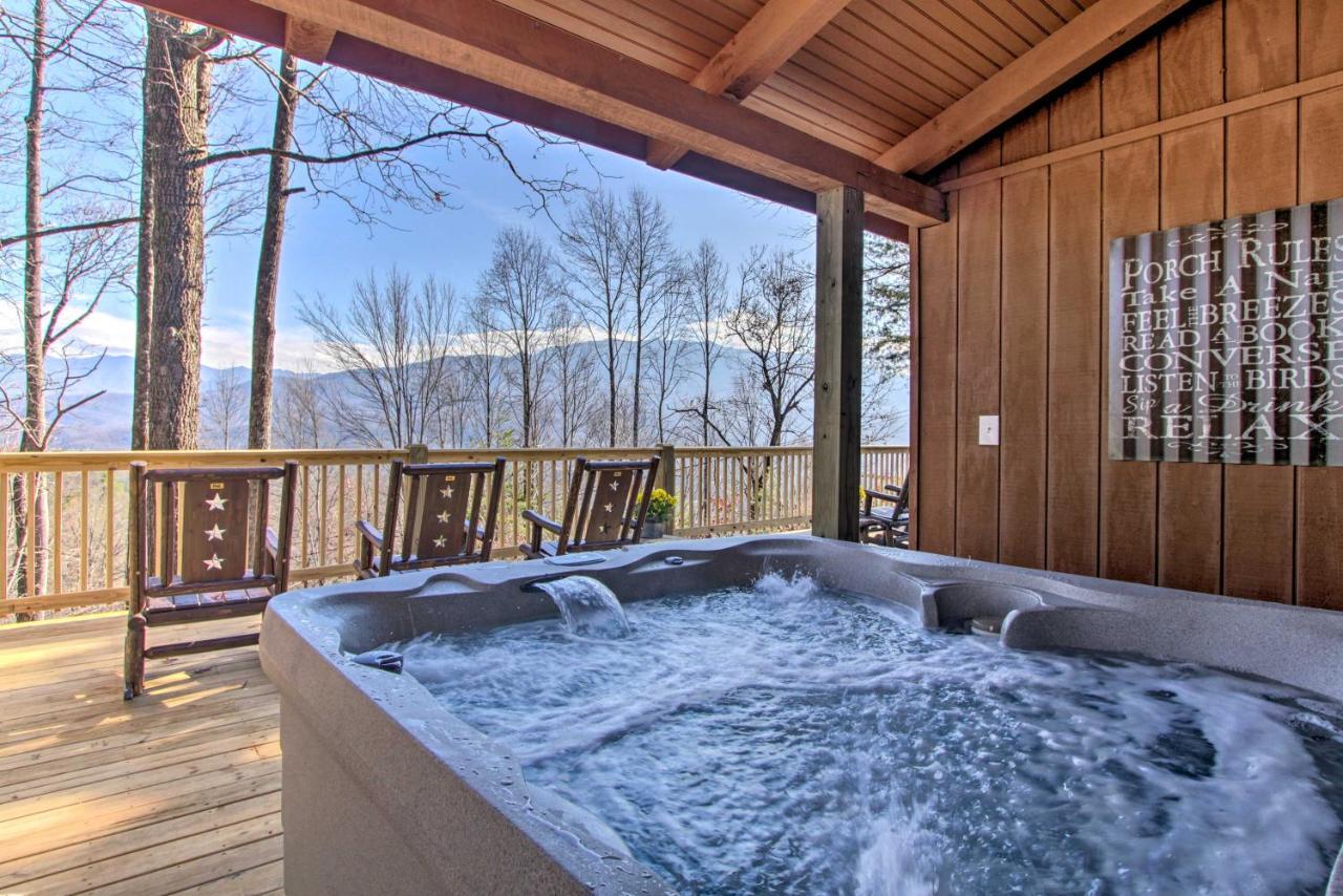 Panoramic-View Gatlinburg Cabin With Private Hot Tub Eksteriør billede