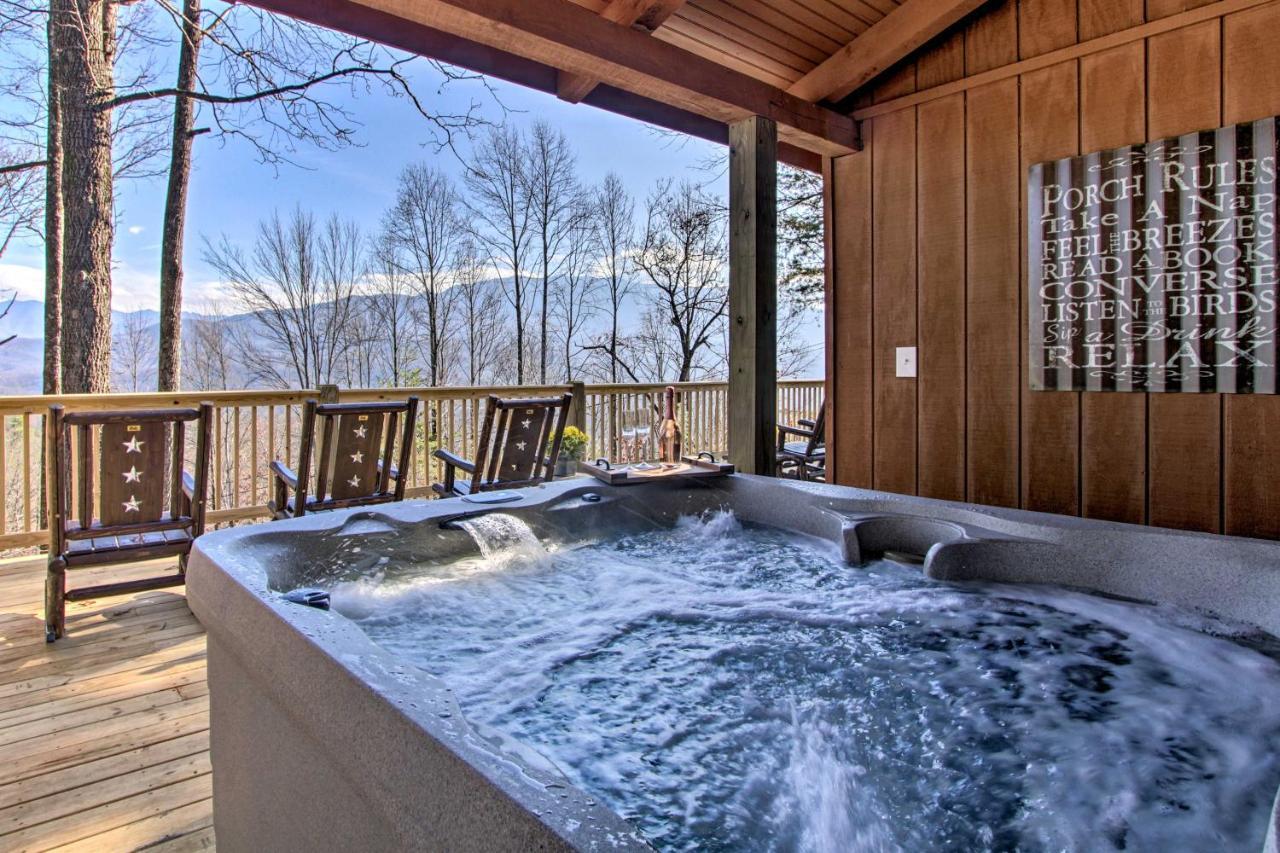 Panoramic-View Gatlinburg Cabin With Private Hot Tub Eksteriør billede